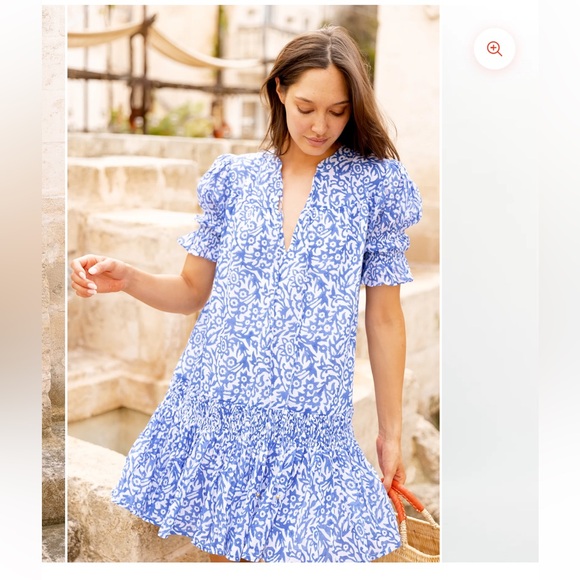 NWT Oliphant Smock Dropped Mini in Cypress Blue - Picture 5 of 6